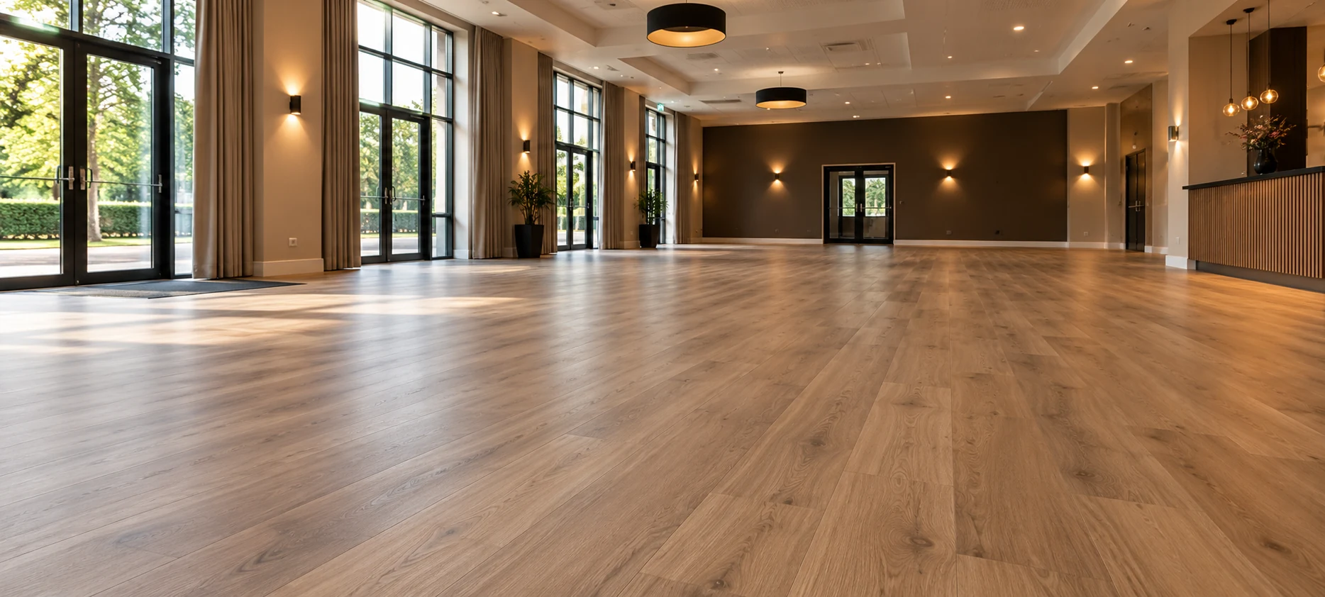 Ruime zaal met luxe PVC vloer