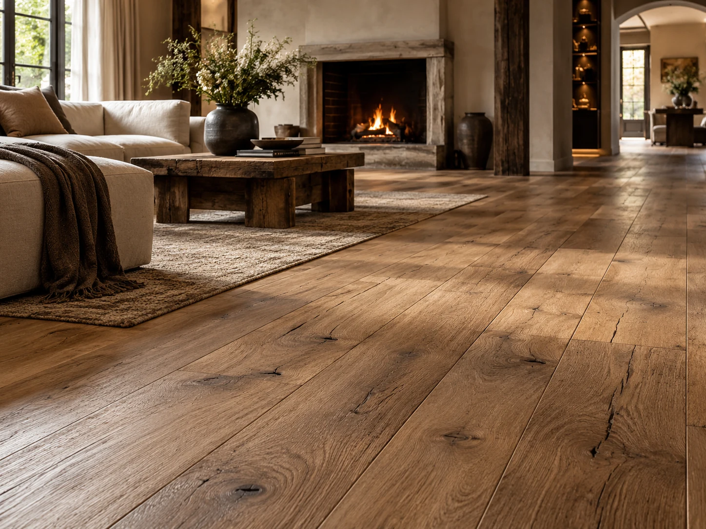 Sfeerimpressie van een luxe houten vloer
